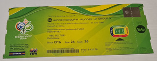 Ticket World Cup 2006 #56 Spain v France