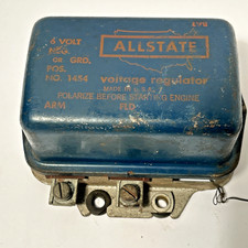 Nos 6 Volt Voltage Regulator Negative Or Positive Ground Allstate No. 1454 Nos 6 Volt Voltage Regulator Negative Or Positive Ground Allstate No. 1454