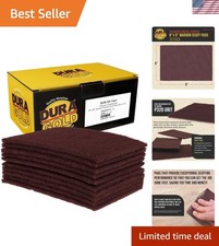 6 X 9 Maroon General Purpose Scuff Pads Box Of 10 - Scuffing Scouring Sa...