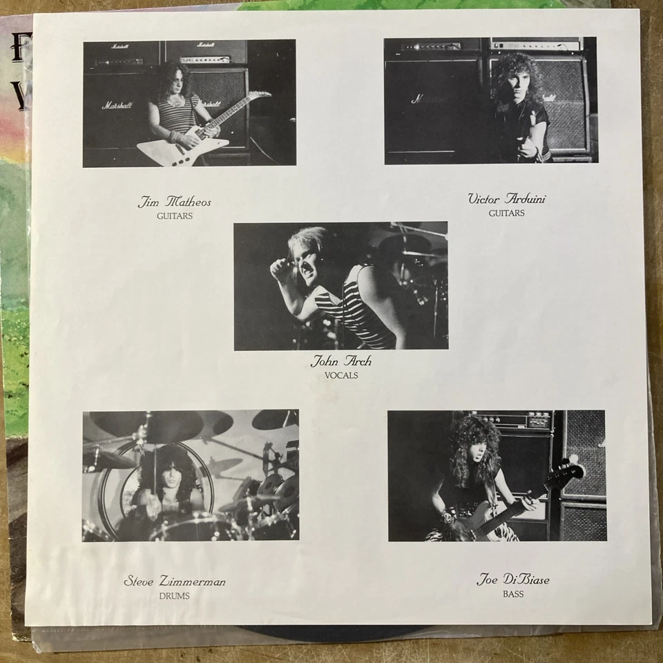 FATES WARNING NIGHT ON BROCKEN RECORD ALBUM VINYL LP 1984/MBR 1025/ EX VG+ - Image 3 of 4