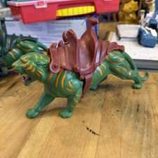 1981 Masters Of The Universe BATTLE CAT Green  He-Man Mattel Euc