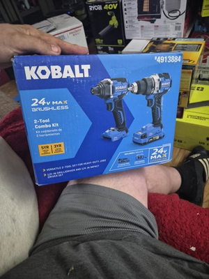 #ad #ad KOBALT TOOLS 4913884 2 tool Combo Kit 24 VOLT MAX BRUSHLESS $129.99
