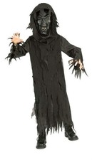 Rubie's Boy's Skeleton Lord Black Hooded Robe and Mask Child Costume Small 4-6