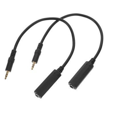 2 Pcs Headphone Jack Adapter 3.5mm to 6.35mm Headset Male Female