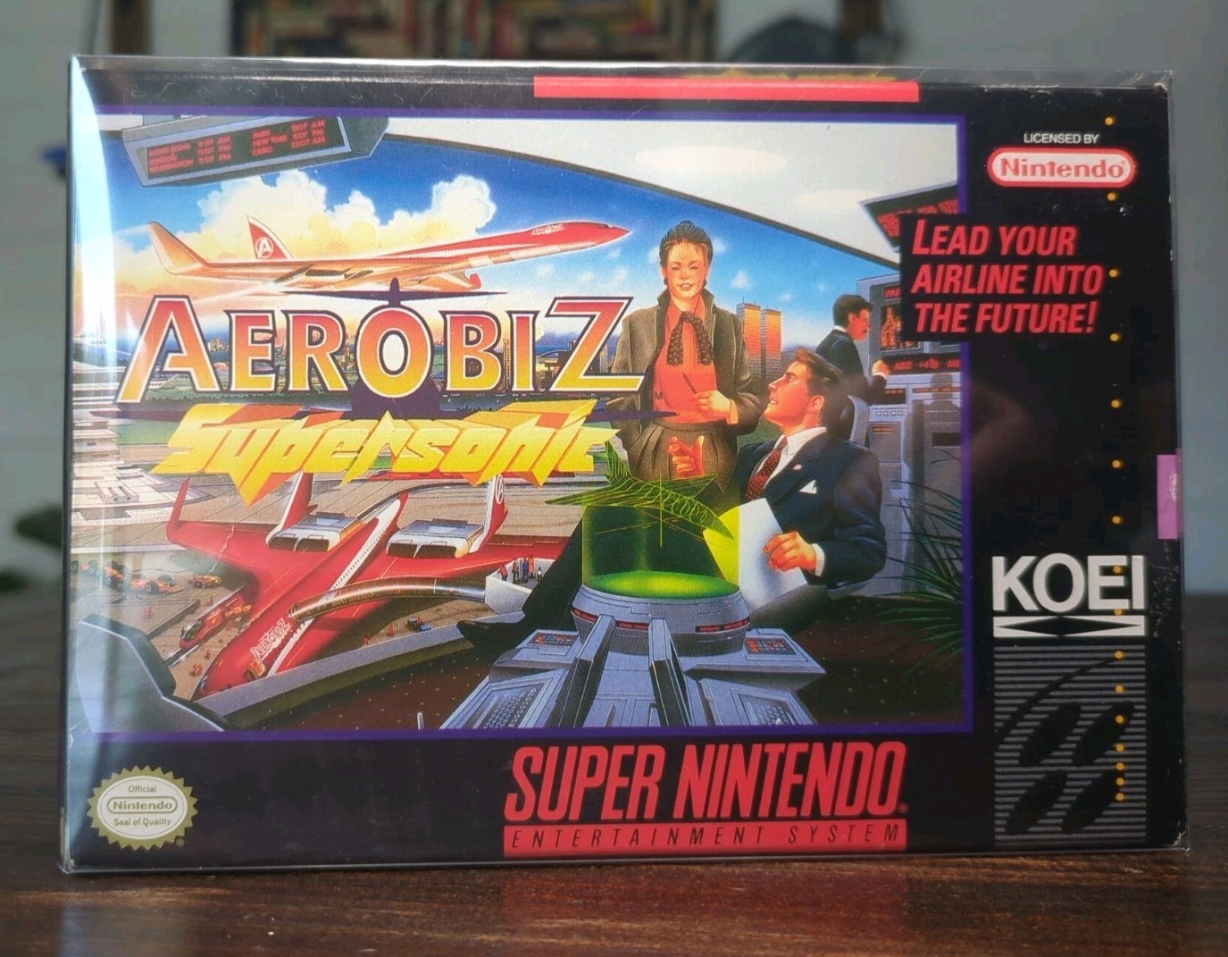 Aerobiz Supersonic Super Nintendo SNES CIB Box Manual Poster Map Inserts
