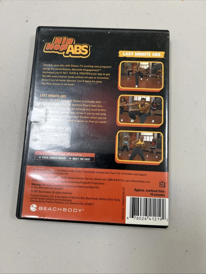 Hip Hop Abs-Last Minute Abs with Shaun T (DVD, 2007) ~Very Good - Image 4 of 4