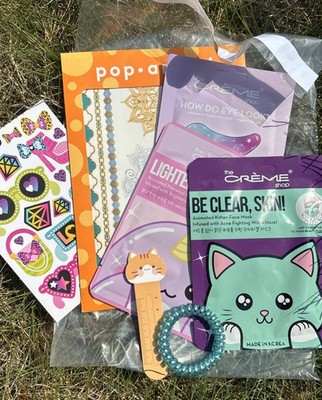 THE CREME SHOP Face Sheet Mask, Metallic Flash Tattoos, Stickers BEAUTY BUNDLE