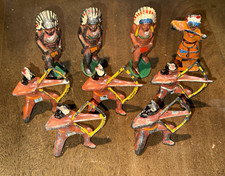 Vintage Barclay Manoil Lead Native American Indian Figures Lot 9 Archers Chiefs