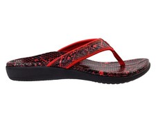 Spenco Yumi Nuevo Snake Women's Orthotic Sandal Red - 10 Medium