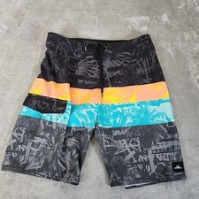 O'Neill HyperFreak Board Shorts Mens 30 Stretch Hyperdry Flex Tie Drawcord 20"
