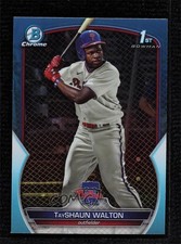 2023 Bowman Draft Chrome Sky Blue Refractor TayShaun Walton #BDC-183 6u5