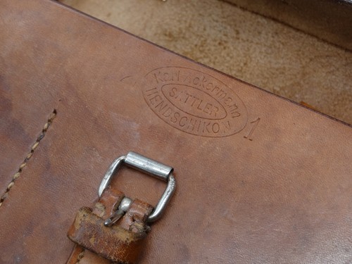 Vintage Swiss Army Military Officer Leather Bag Medic Paramedic 1921 Ackermann - Picture 4 of 10