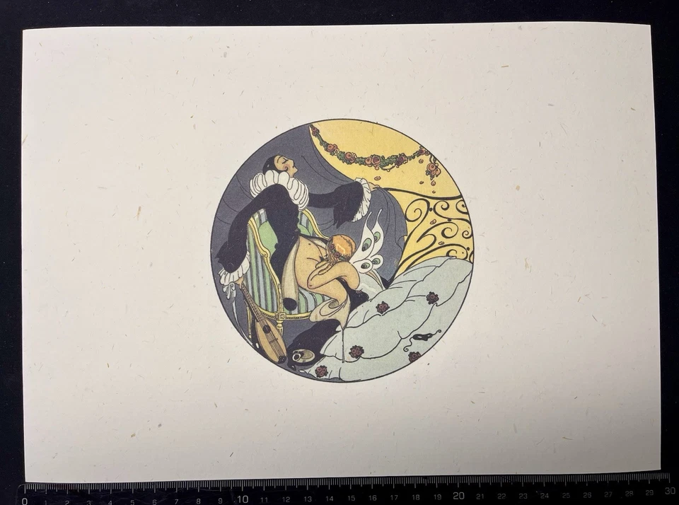 Erotic Art print G. Wegener - Lesbian Art of making Love - 1920 Vagina Lick Wank - Bild 4 von 4