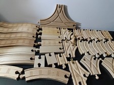 Wooden Railway wooden train track Pieces Lot