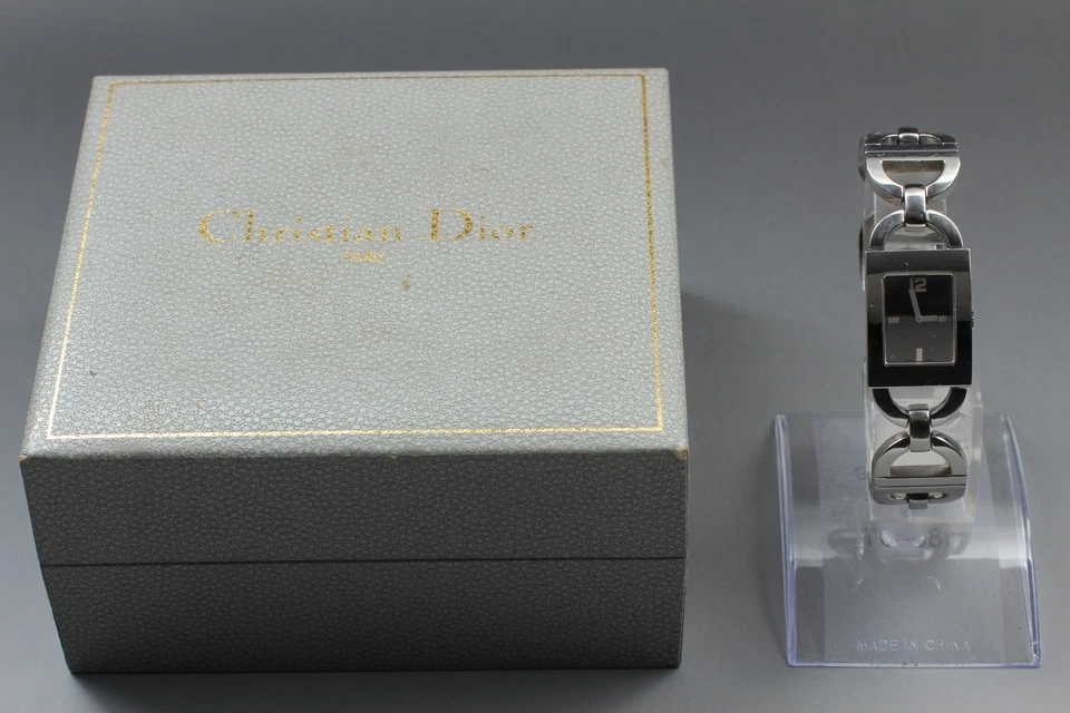 【Exc+5】 Reloj Christian Dior Malice D78-109 Cuarzo Plateado Cuadrado Damas JAPÓN Foto 4 de 4