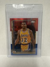2025-26 Topps Chrome - Magic Johnson #244 Red White & Blue Refractor
