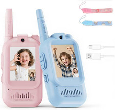 Video Walkie Talkies for Kids, 2 Pack Rechargeable Kids Video Walkie Talkies wit