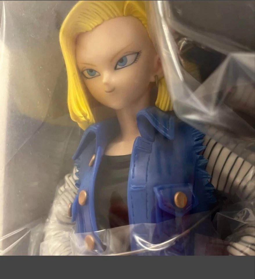 Boneco de vinil macio Android 18 Dragon Ball Z Gigantic Series da Plex Japan - Imagem 4 de 4