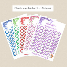 Personalised Weight Loss Chart Tracker Diet Weight Watcher FLO from 1 to 8 stone