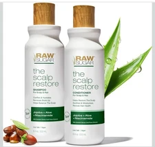 Raw Sugar The Scalp Restore - Jojoba Aloe Niacinamide Shampoo & Conditioner 18oz