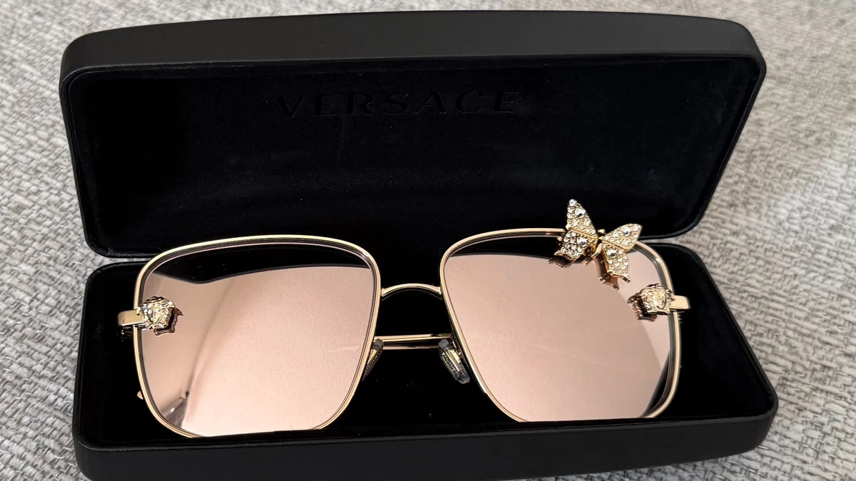 Versace Gold Butterfly Sunglasses for Women for sale | eBay display picture 3