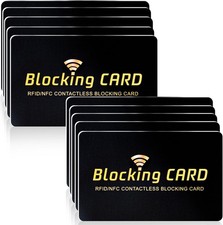 RFID Blocking Card 10 pack,One Card Protects Entire Wallet,RFID/NFC Contactless