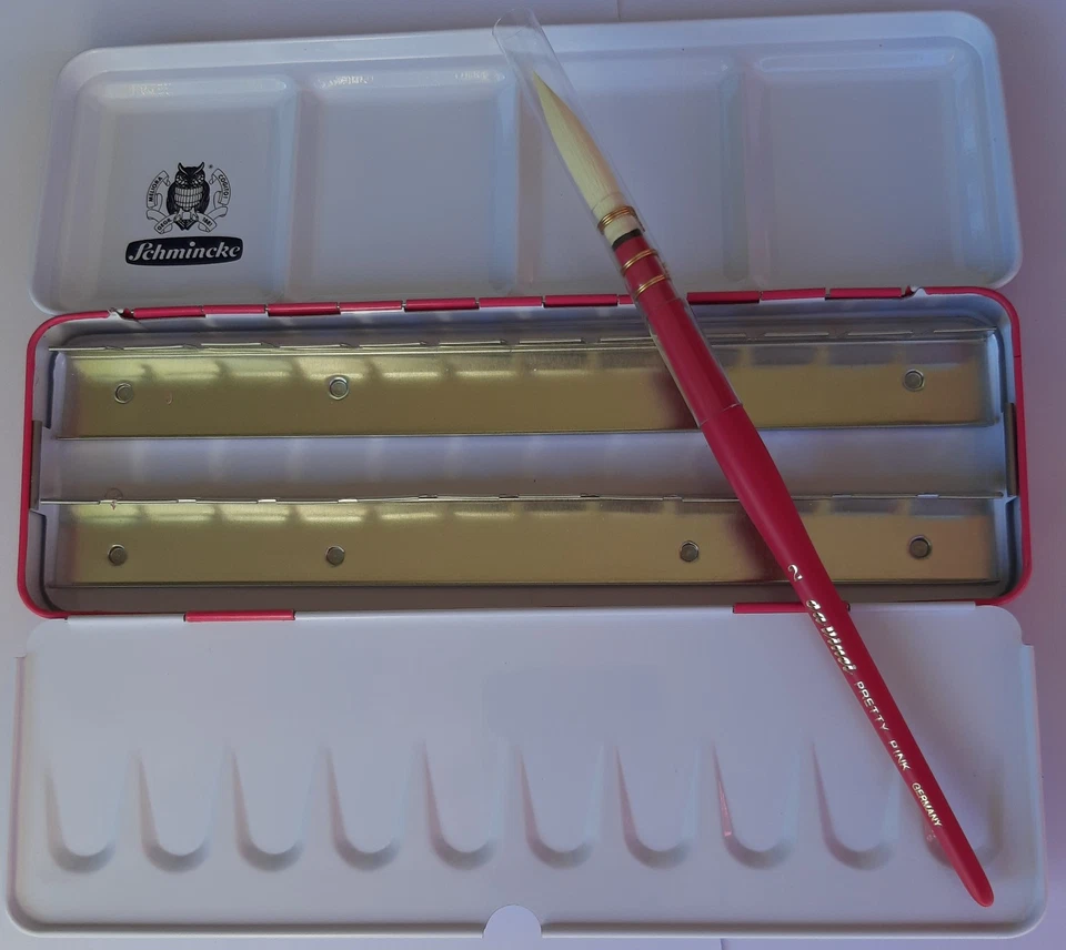 Empty Box Watercolour Make Up Pink Limited Edition Holds 24 1/2 or 12 1/1 Bowls - Image 2 of 2