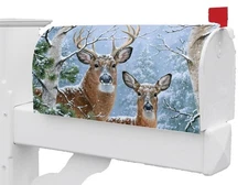 Winter Deer Magnetic Mailbox Cover Only