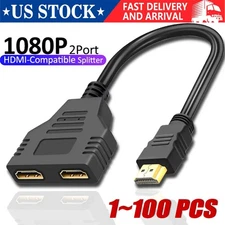 4K HDMI Cable Splitter Adapter 2.0 Converter 1 In 2 Out 1 Male to 2 Female lot