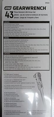 GearWrench 81031 43 Pc. 1/4 GearWrench 81031 43 Pc. 1/4
