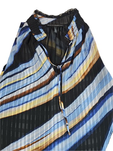 White House Black Market Sleeveless Blouse Womens Small Multicolor Lined V-Neck - Picture 4 of 9