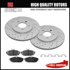 Rear Brake Disc Rotors Ceramic Brakes Ceramic Pad For 2005-2011 Ford Mustang