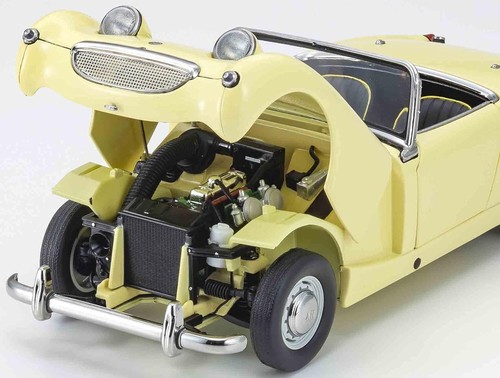 Finished Product Kyosho 1/18 Austin Healey Sprite Primrose Yellow from JP 13897 - Picture 5 of 7