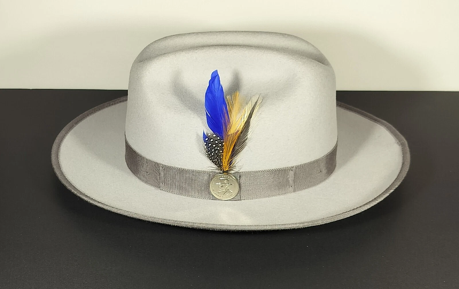 Southern Gents Miller Ranch Fedora 100% Merino Wool Hat Platinum Size XS USA