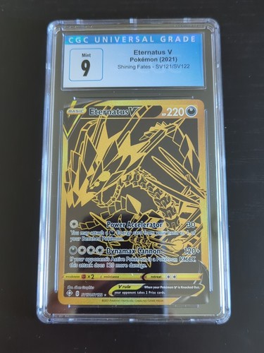 CGC 9 Mint Pokémon TCG Eternatus V Shining Fates SV121/SV122 Holo Shiny - Picture 1 of 2
