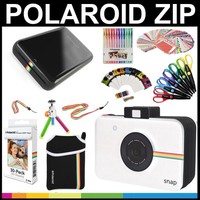 Polaroid Zip Mobile Printer Gift Bundle + Zink Paper 30 Sheets + Snap Themed + + Polaroid Zip Mobile Printer Gift Bundle + Zink Paper 30 Sheets + Snap Themed + +