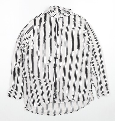 Divided by H&M Damen weiß Viskosemischung Knopfleiste Größe 6ed