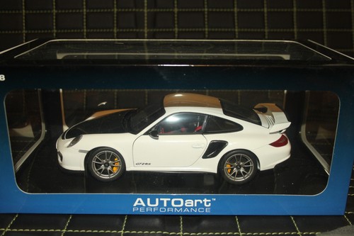 1:18 Autoart Porsche 911 997 GT2 RS weiss NEU OVP Ungeöffnet Perfekt RARITÄT - Afbeelding 1 van 2