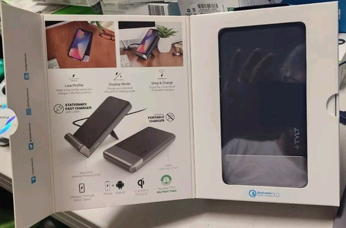 TYLT Pivot Portable Wireless Charger Stand Power Bank Qi 10W Fast Charging - Picture 5 of 5