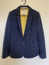 Cartonnier Anthropologie Navy & Yellow Spot Jacket Blazer Size M