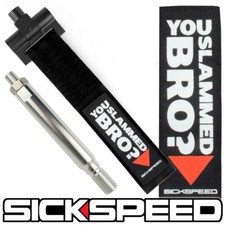 Sickspeed Black Front Bumper Rear Track Racing Style Tow Hook Strap Slammed