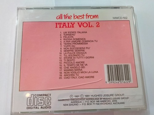 ALL THE BEST FROM ITALY VOLUME 2 (CD , 20 TRACKS , 1991) - Picture 3 of 5