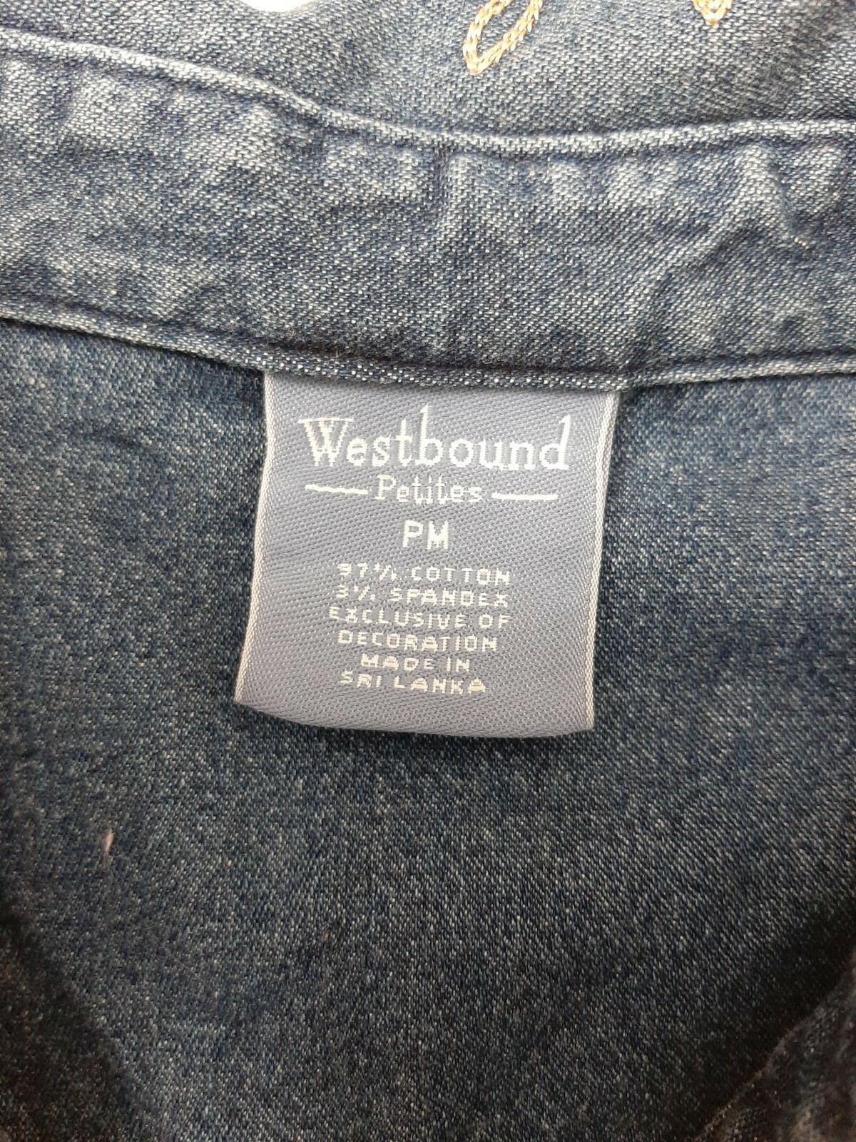 WESTBOUND button down Blue Denim Jacket   size pe… - image 3