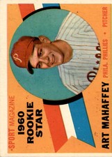 1960 Topps 138 Art Mahaffey RS RC EX #D350674