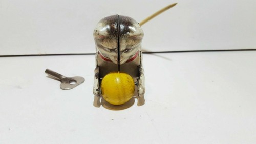 Vintage Oryginal Clockwork Kohler Cat with ball US Zone Germany 1950' tin plate - Bild 4 von 7