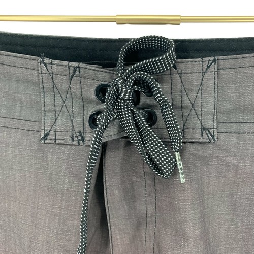 Ocean Current Boardshorts Mens 34 Gray Blue Palm Tree Cargo Beach Pool Swimwear - Picture 8 of 11