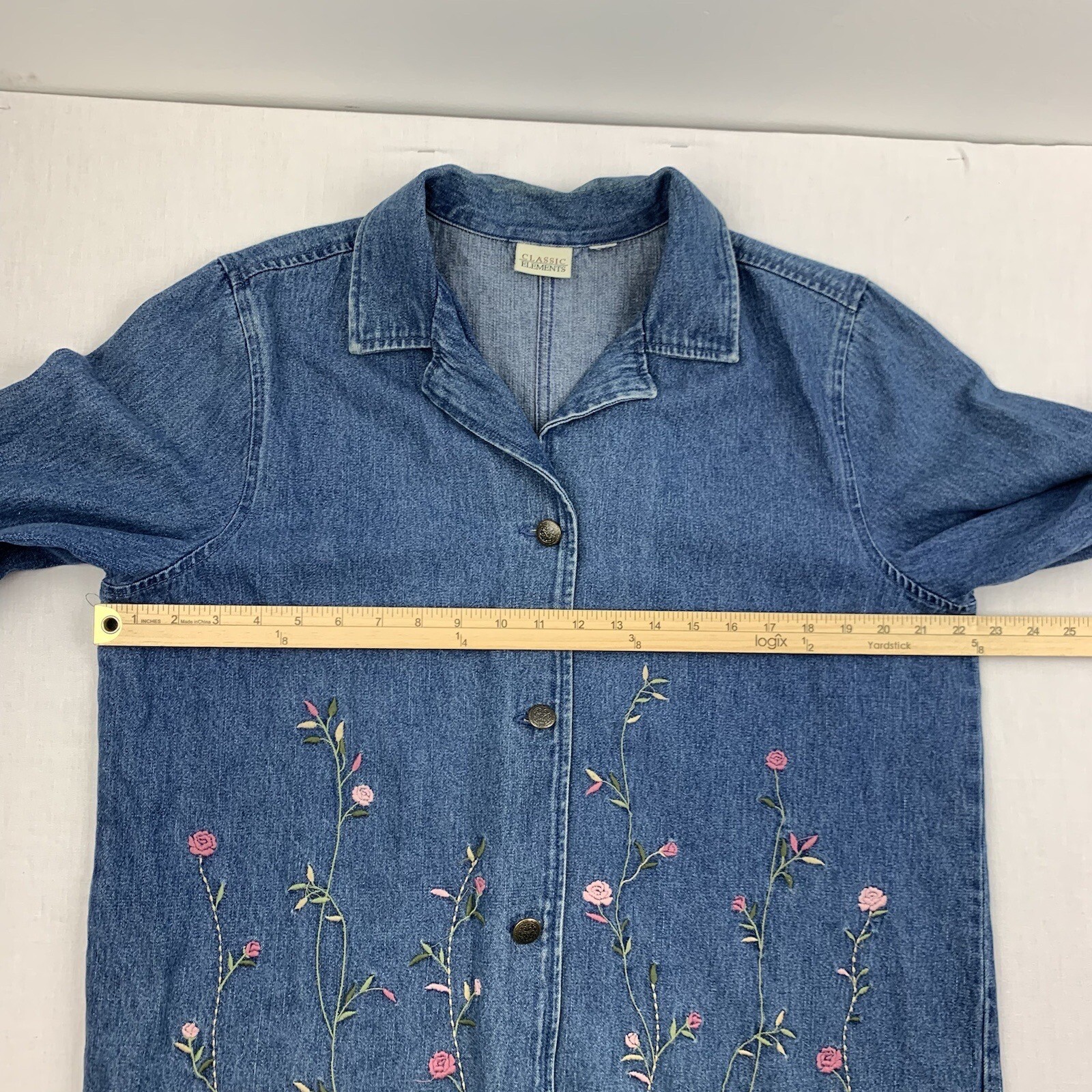 Vintage Classic Elements Floral Button Up Womens … - image 8