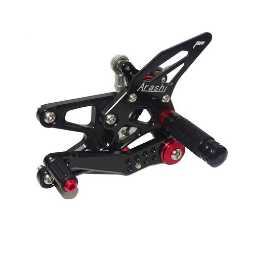 Nero kit pedane arretrate regolabili rearset per TRIUMPH Daytona 675/R 2013-2017 - Picture 8 of 12