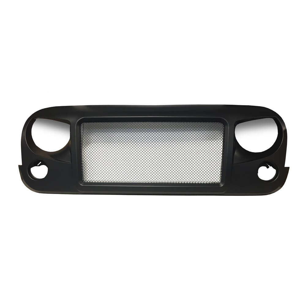 For 2007-2018 Jeep Wrangler JK Matte Black Front Upper Hood Grill Grille