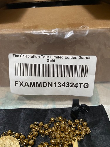 MADONNA CELEBRATION TOUR ROSARY BEADS GOLD DETROIT LIMITED EDITION SHIPS FAST - Picture 4 of 5